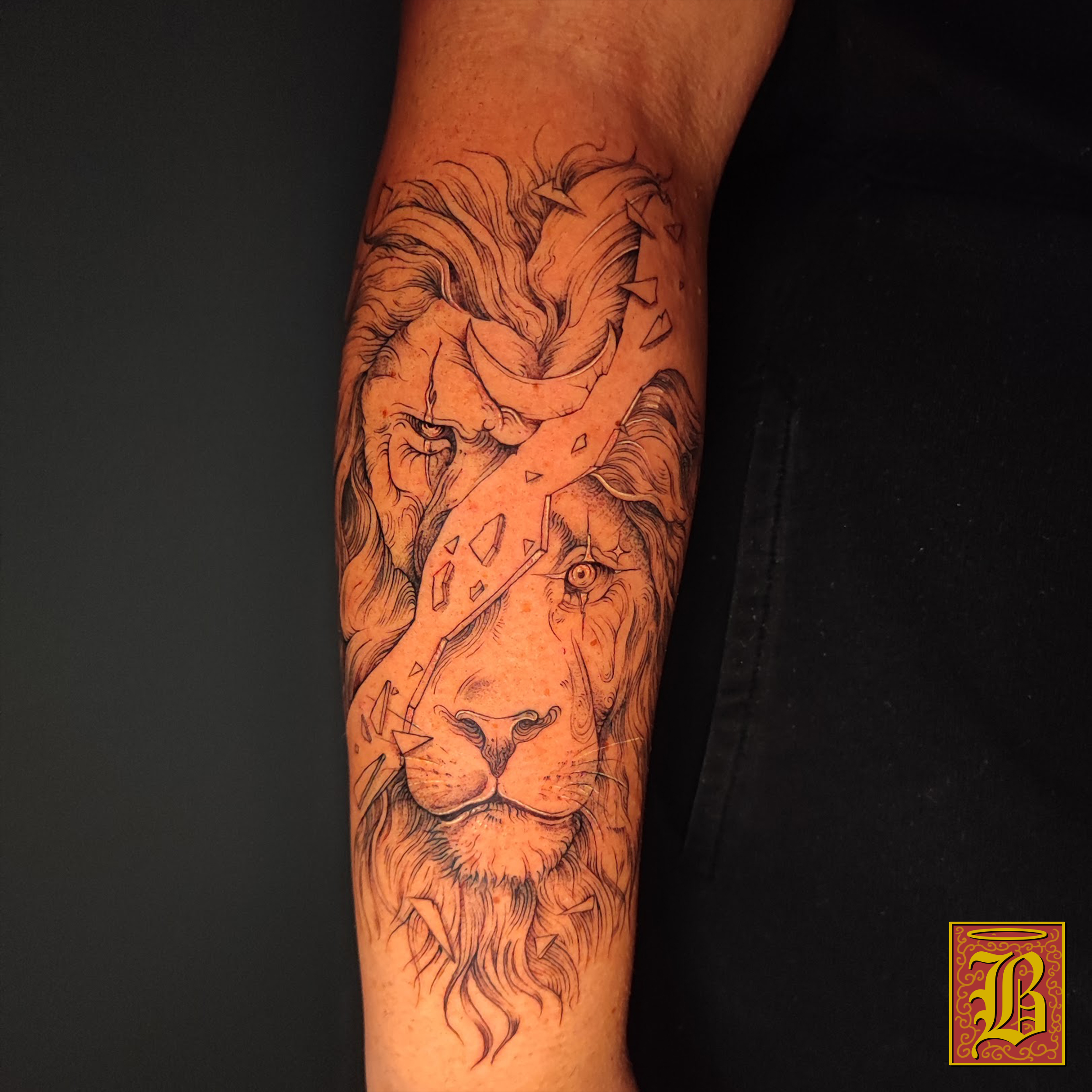 Tatouage de lion